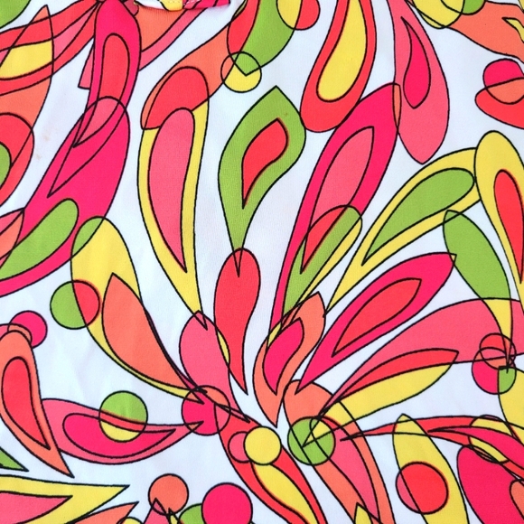 E39 BY ERIC | Funky Retro Patterned Blouse, Sz. M - Picture 4 of 5